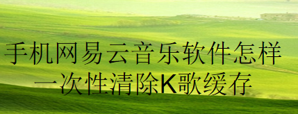 手机网易云音乐软件怎样一次性清除K歌缓存