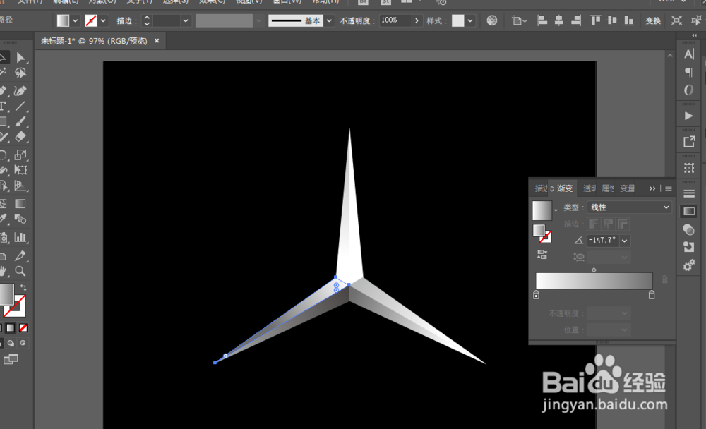 如何用ILLUSTRATOR绘制奔驰LOGO图案