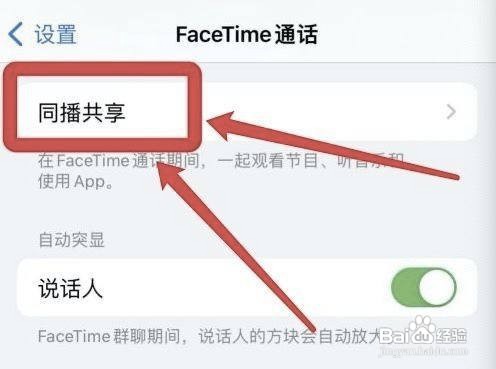 iPhone手机怎样设置FaceTime通话同播共享？