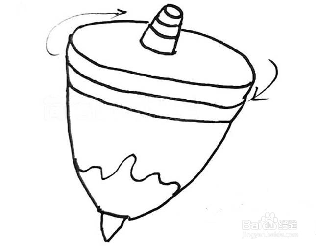 陀螺儿童卡通简笔画教程