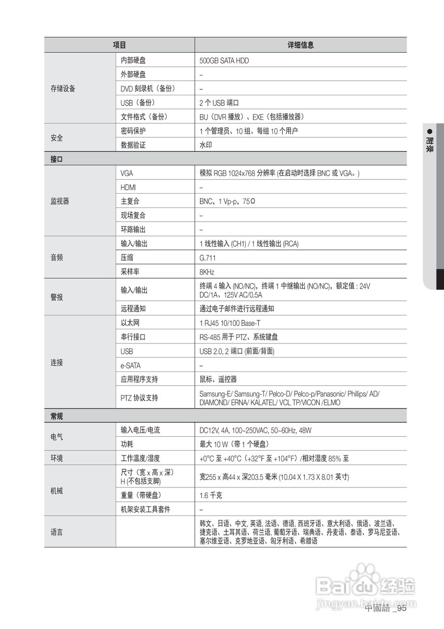 三星SRD-440P硬盘录像机说明书:[10]
