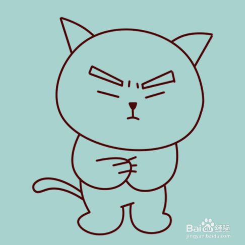 如何手工画猫的简笔画？