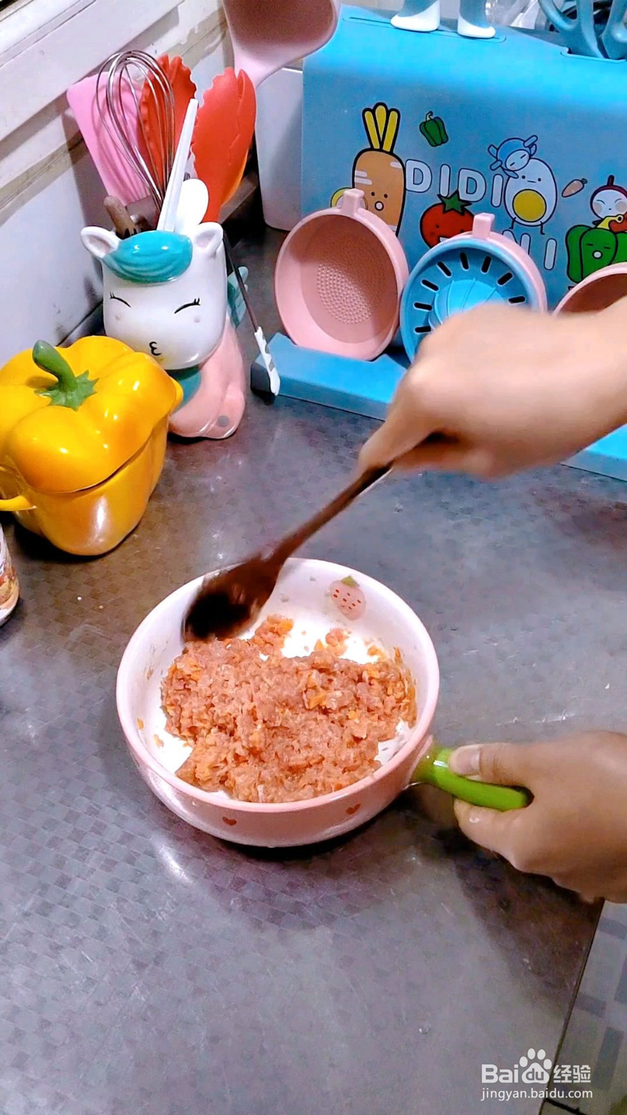 胡萝卜肉蛋卷辅食的做法
