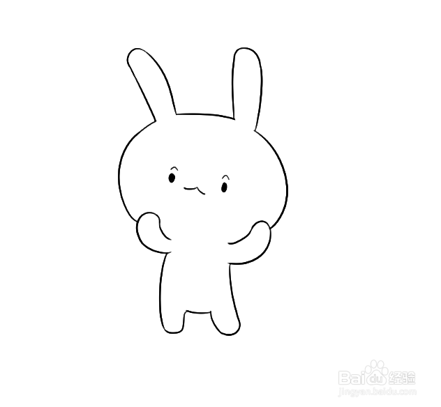 如何手工画卡通兔子的简笔画？