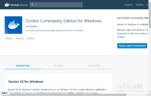 win10 如何获得 Docker for windows