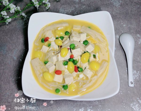 金汤白果豆腐金针菇