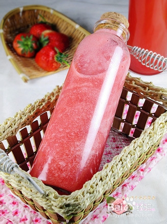 鲜榨草莓汁的做法