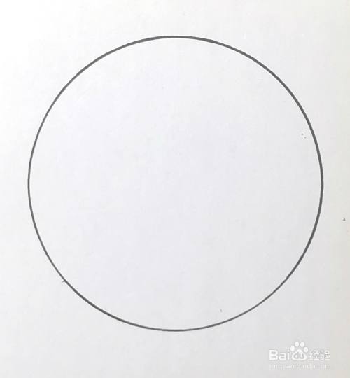 先使用勾线笔画一个圆.