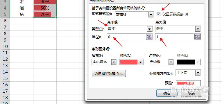 Excel中如何在单元格中用颜色条表示数据