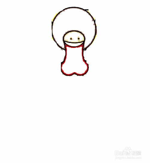 彩色火鸡的简笔画