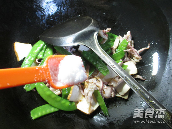 荷兰豆香干鱿鱼须