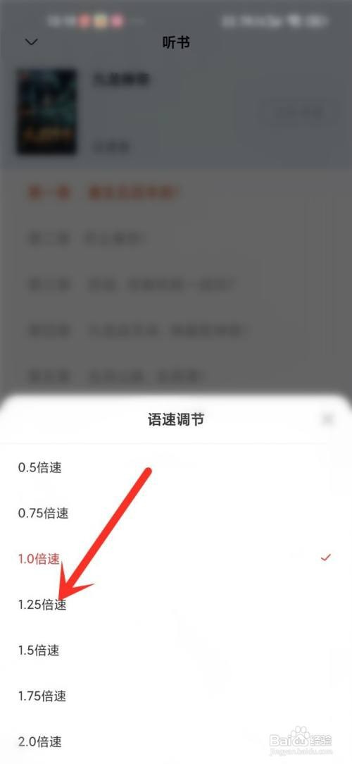 必阅小说app听书如何选择语速