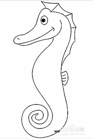 简笔画系列：如何画出一只可爱的小海马