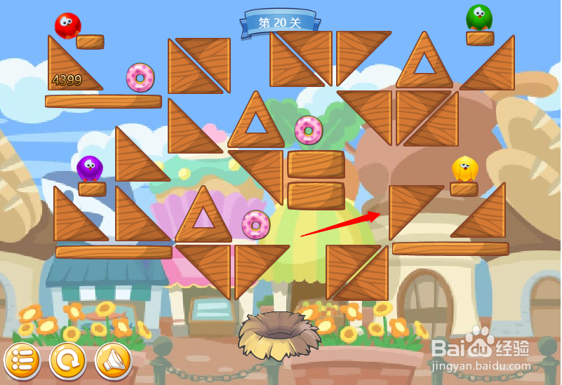 小游戏泡泡鸟历险记第20关