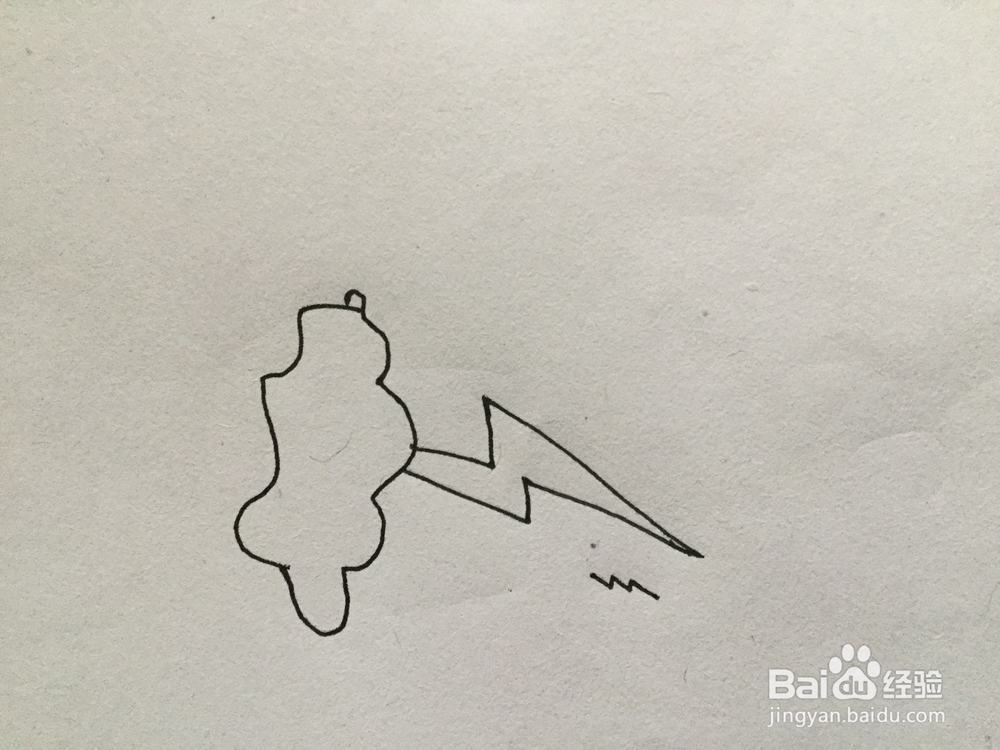 雷电的简笔画