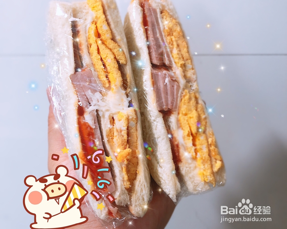 农家菜火腿鸡蛋三文治