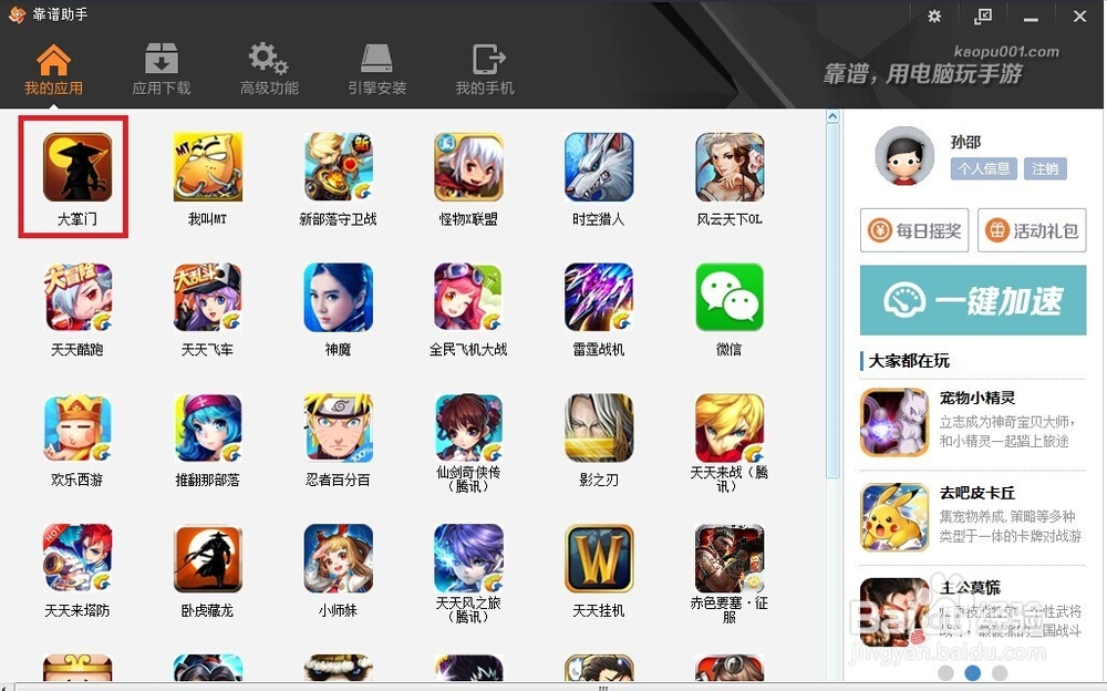 怎么用电脑玩手游大掌门