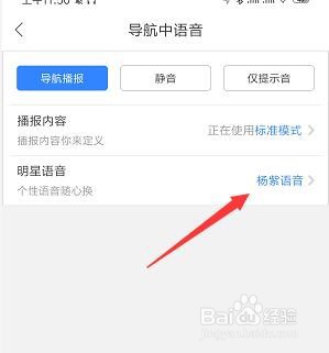 手机百度地图中怎么更改导航语音声音