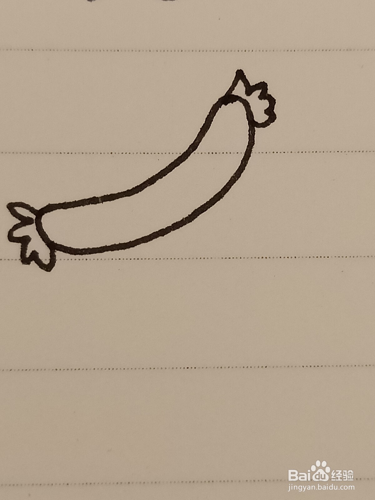教你如何画香肠简笔画