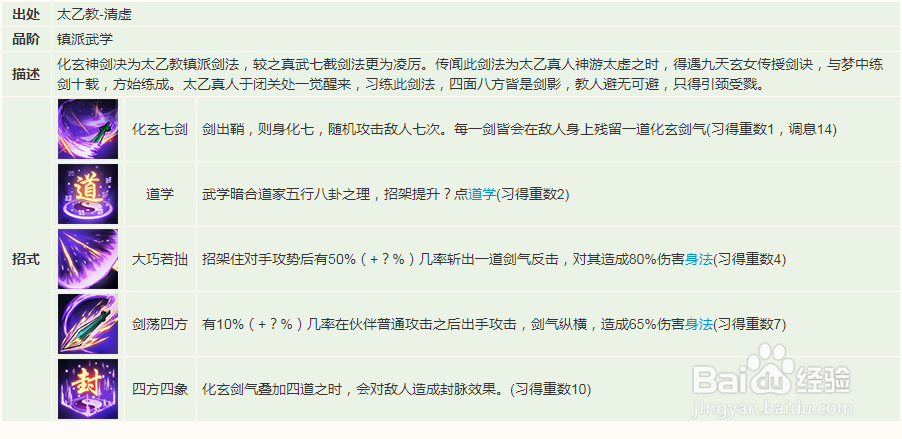 烟雨江湖太乙十一剑攻略