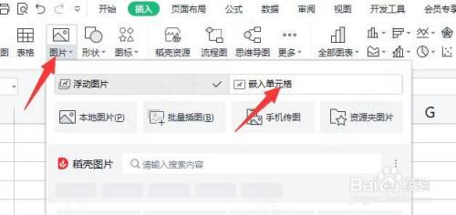 怎么在表格中的单元格中嵌入图片