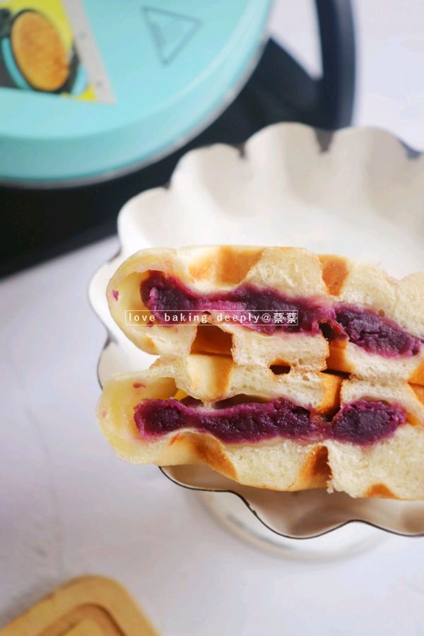 紫薯芝士华夫饼