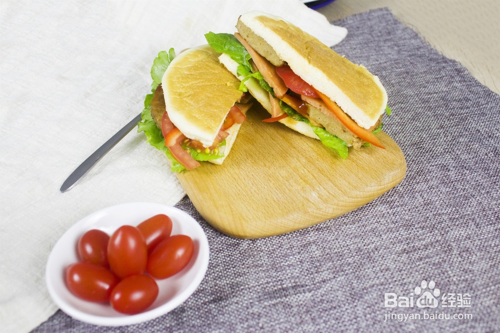 家常素菜怎么做(二十三)中式汉堡