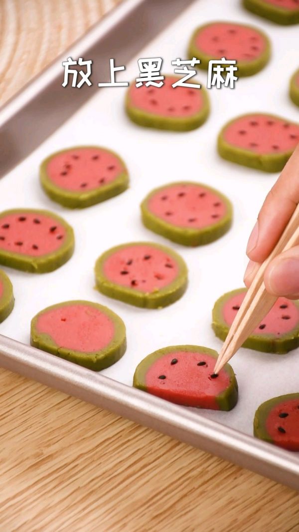 在家自制西瓜曲奇