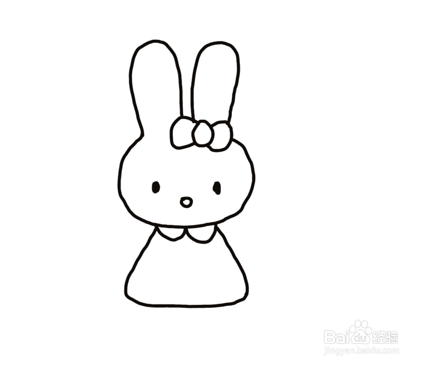 怎么画彩色简笔画兔子?