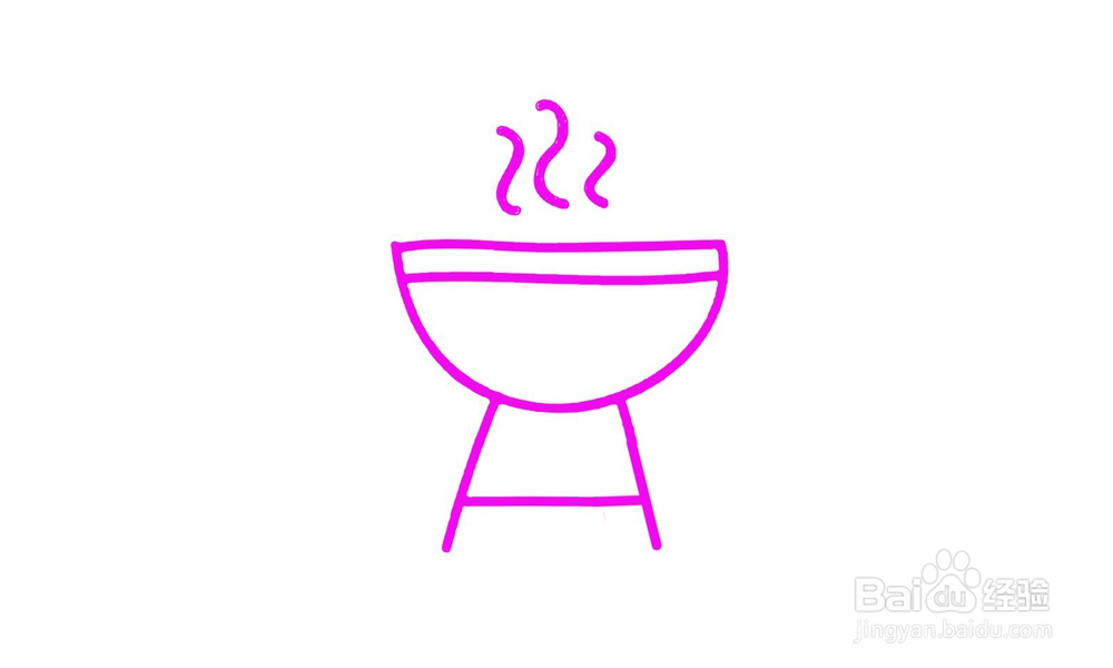 如何画出一个火锅简笔画?