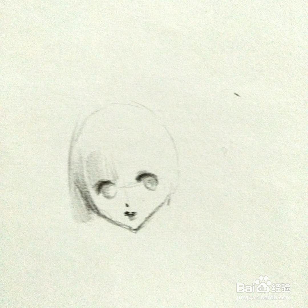 如何画一个卡通女孩头像