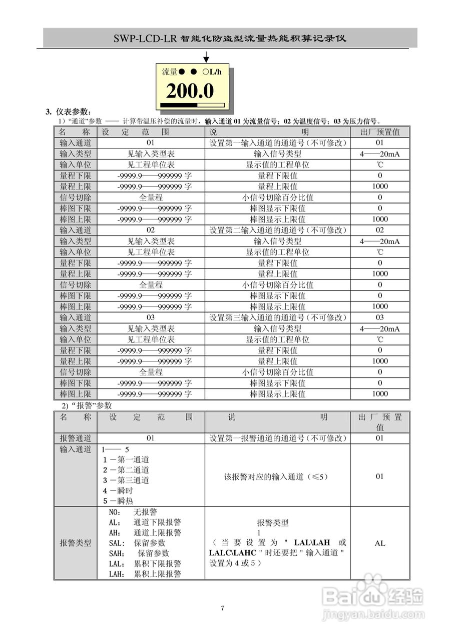 昌晖SWP-LCD-LR流量记录仪（带防盗）说明书:[1]