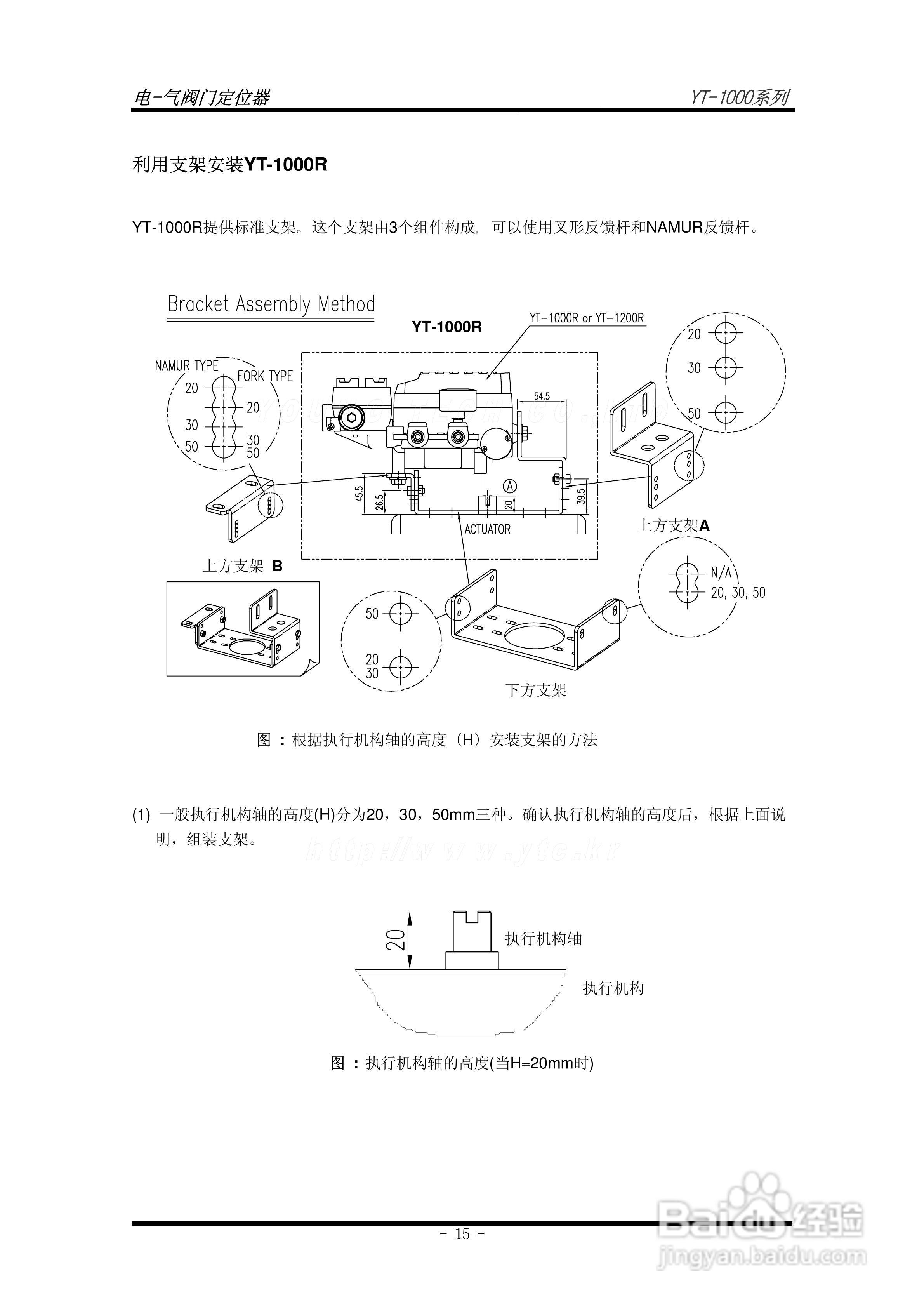 电气阀门定位器 YT-1000系列 使用说明书:[2]