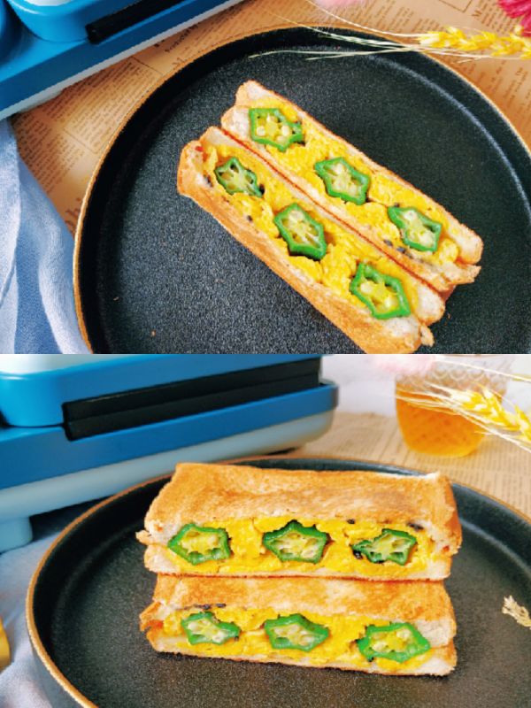 秋葵鸡蛋三明治