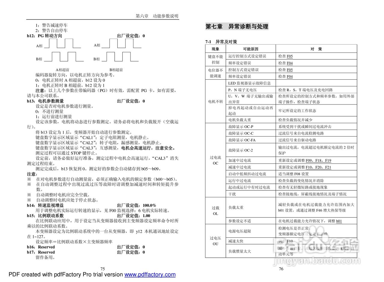 普传PI7660系列变频器使用说明书:[4]