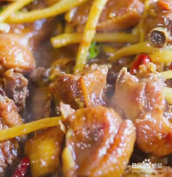 姜丝焖鸭肉的做法