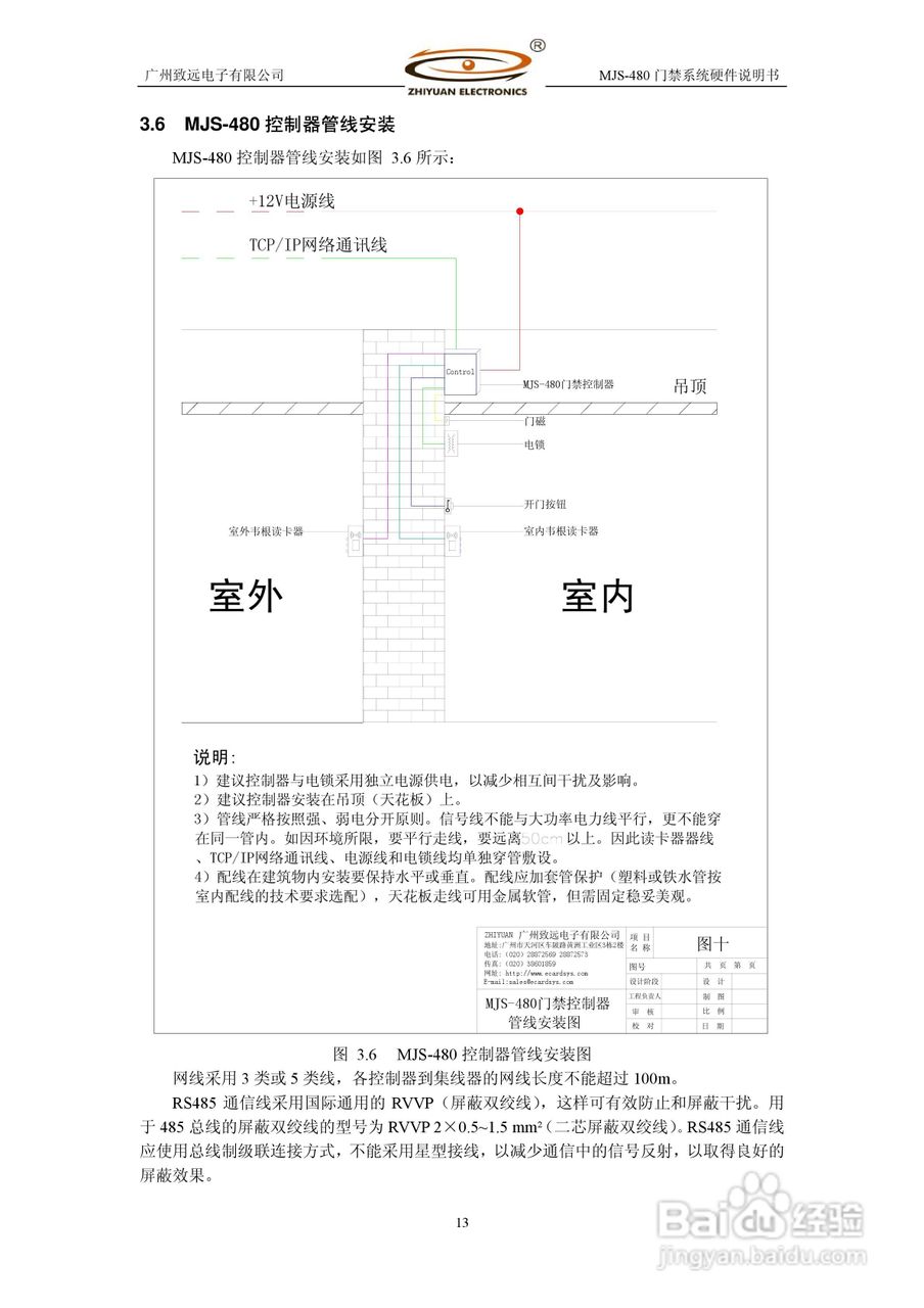 MJS-480 TCP IP门禁系统硬件使用说明书:[2]