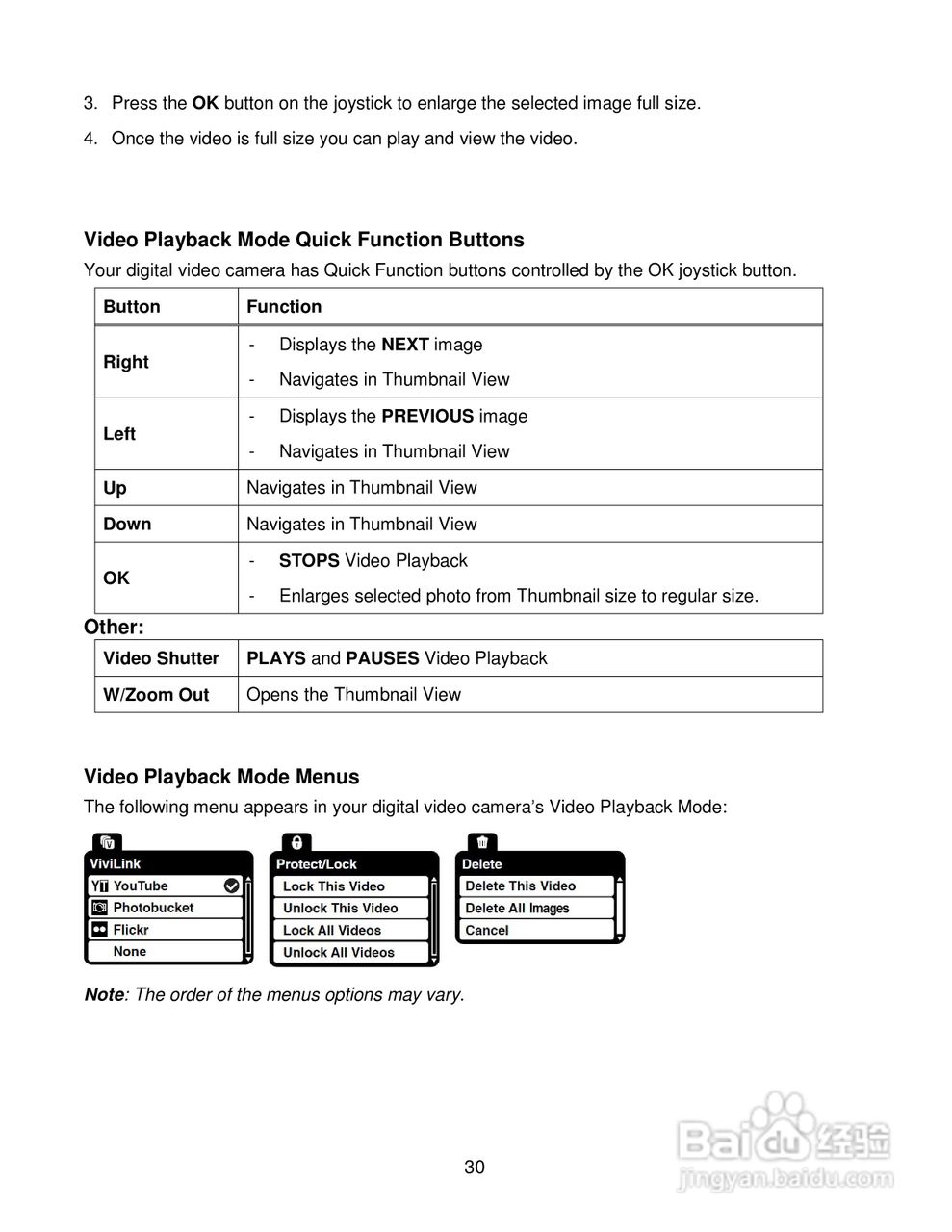 威达Vivitar DVR 940HD数码摄像机使用说明书:[3]
