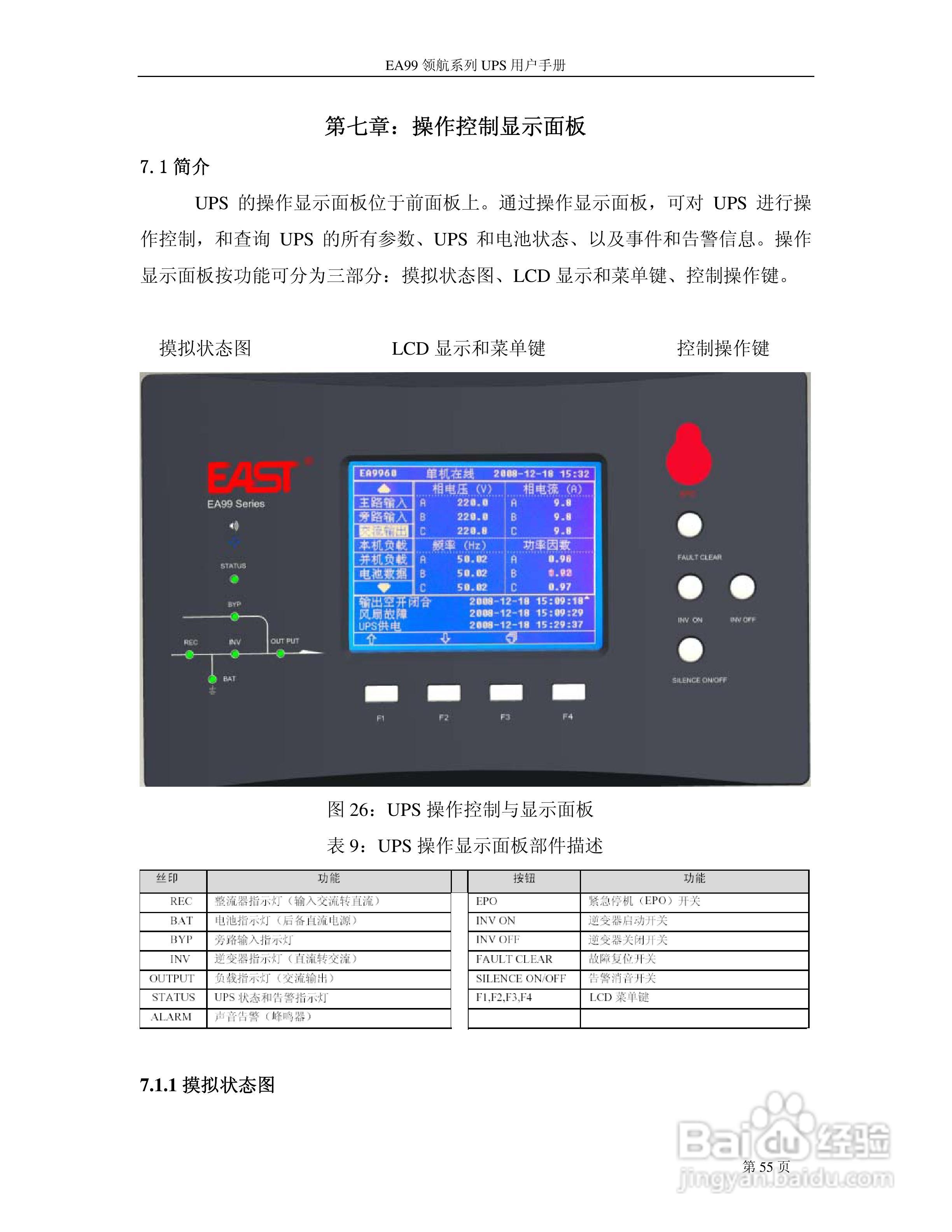 易事特EA99系列UPS电源说明书:[6]