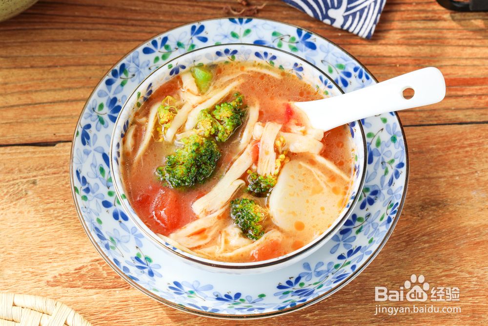 蔬果美食-番茄菌菇年糕汤