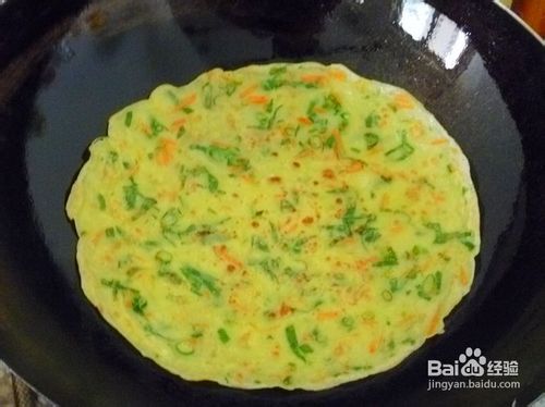 【中式面点】营养早餐--胡萝卜菜心煎饼