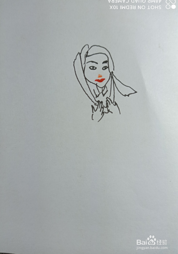 怎样画简笔画爱美的长辫子女孩?