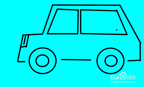 儿童简笔画之小汽车的画法