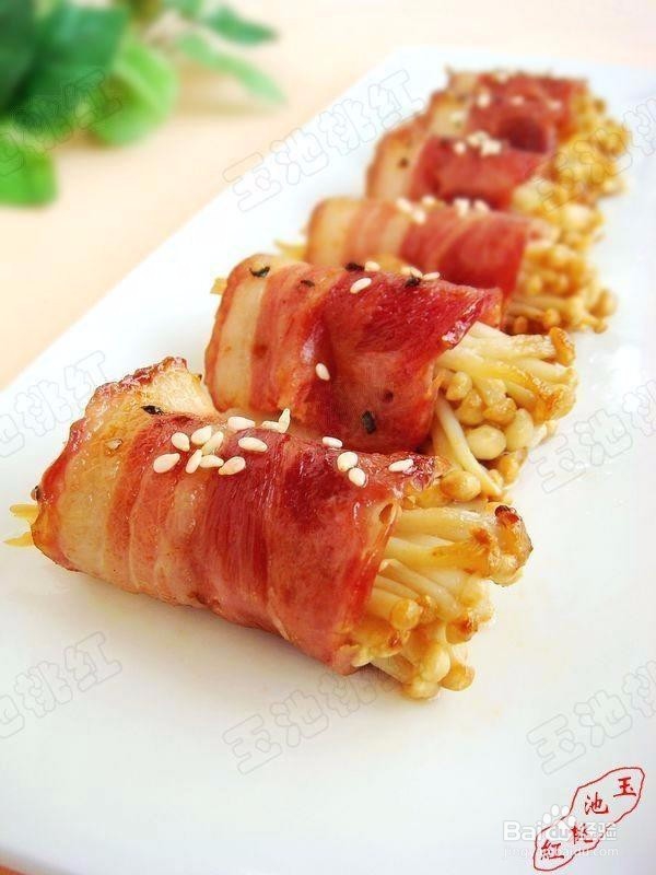 怎么做的香煎培根金针菇卷比较好吃