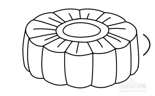 怎么画月饼的简笔画