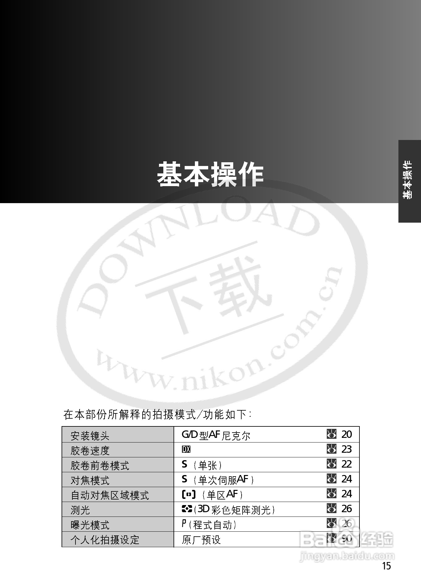 尼康F6数码相机使用说明书:[2]