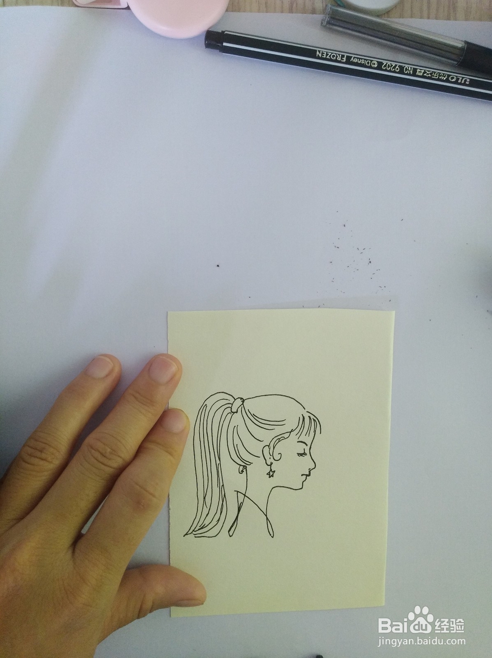 简笔画-女生侧脸