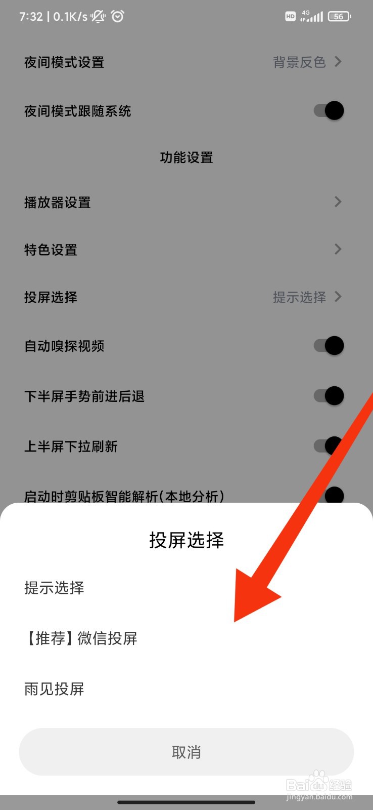 Rains浏览器怎么开启投屏选择
