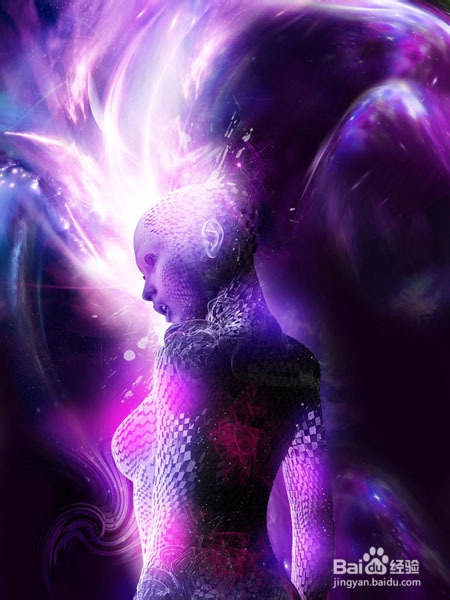 photoshop Cs5教程：[12]紫色非主流人物特效