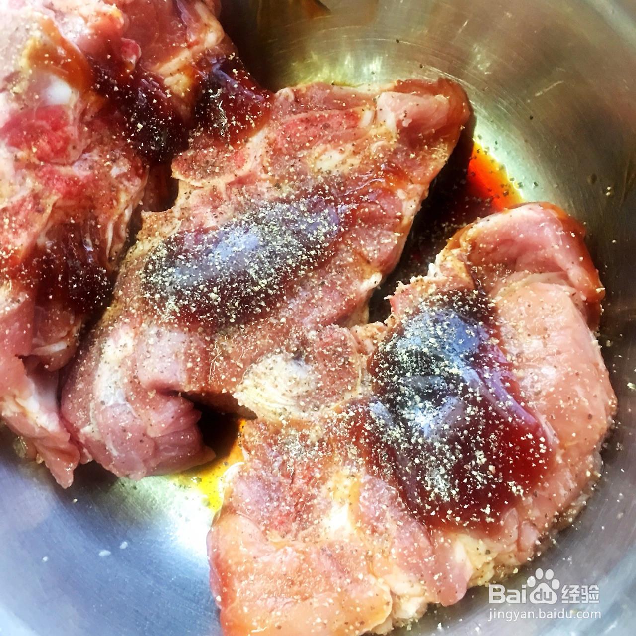 蜜汁猪颈肉排的做法